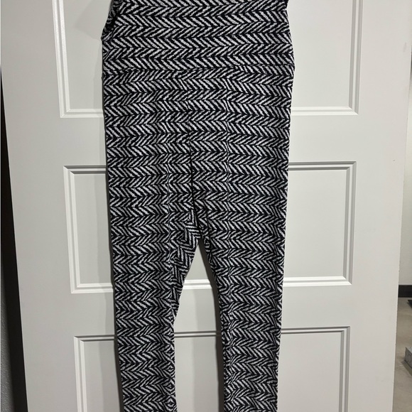 Black and White Herringbone Women's Pants Size XL - Picture 1 of 4